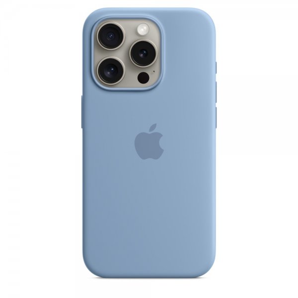 Apple Alkuperäinen iPhone 15 Pro Max Silikonikuori MagSafe Talvensininen