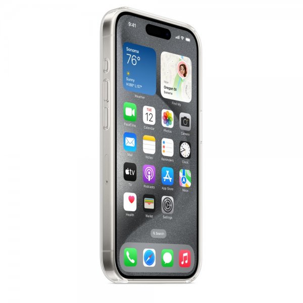 Apple Alkuperäinen iPhone 15 Pro Max Kuori Läpinäkyvä MagSafe