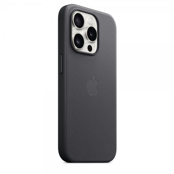 Apple Alkuperäinen iPhone 15 Pro Kuori FineWoven MagSafe Musta