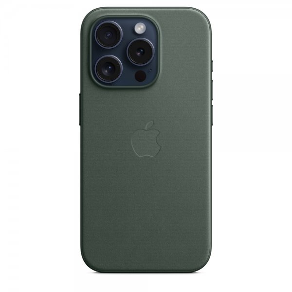 Apple Alkuperäinen iPhone 15 Pro Kuori FineWoven MagSafe Talvivihreä