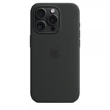 Apple Alkuperäinen iPhone 15 Pro Silikonikuori MagSafella Musta