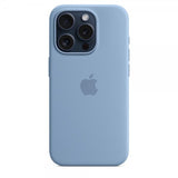 Apple alkuperäinen iPhone 15 Pro -silikonikuori MagSafella, talvensininen