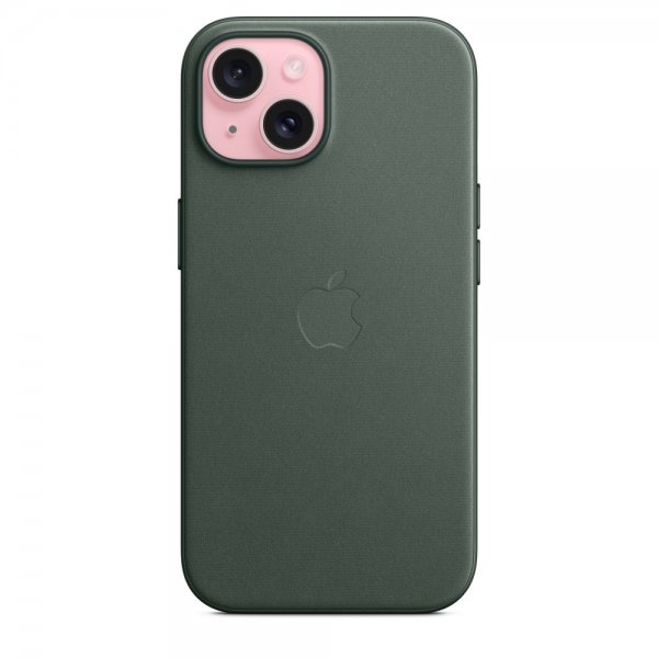 Apple Original iPhone 15 Kuori FineWoven MagSafe Talvivihreä