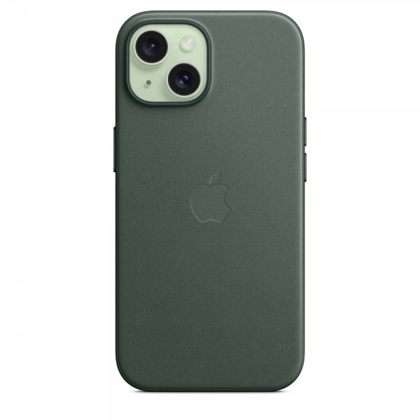 Apple Original iPhone 15 Kuori FineWoven MagSafe Talvivihreä
