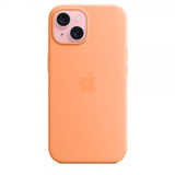 Apple alkuperäinen iPhone 15 Silikonikuori MagSafella, Apelsiinisorbetti