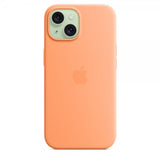 Apple alkuperäinen iPhone 15 Silikonikuori MagSafella, Apelsiinisorbetti