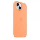 Apple alkuperäinen iPhone 15 Silikonikuori MagSafella, Apelsiinisorbetti
