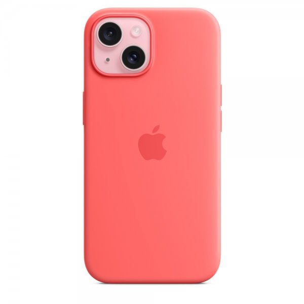Apple Alkuperäinen iPhone 15 Silikonikuori MagSafe Guava