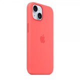 Apple Alkuperäinen iPhone 15 Silikonikuori MagSafe Guava