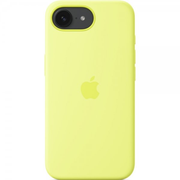 Apple Alkuperäinen iPhone 16e Silikonisuojakuori Neonkeltainen