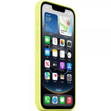 Apple Alkuperäinen iPhone 16e Silikonisuojakuori Neonkeltainen