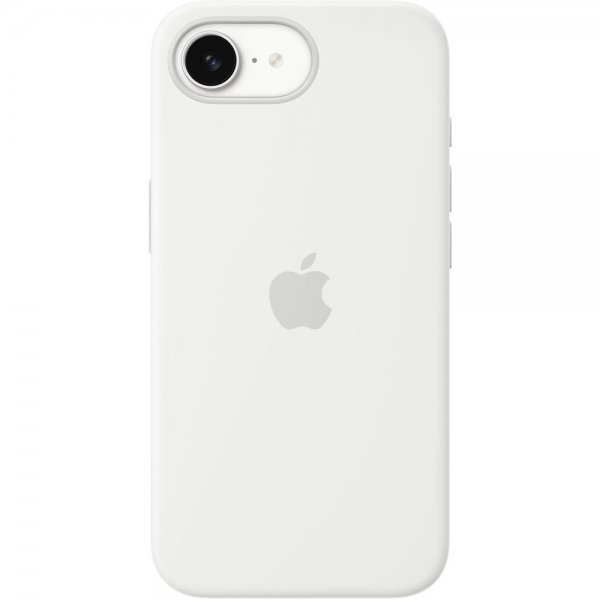 Apple alkuperäinen iPhone 16e -silikonisuojakuori, valkoinen