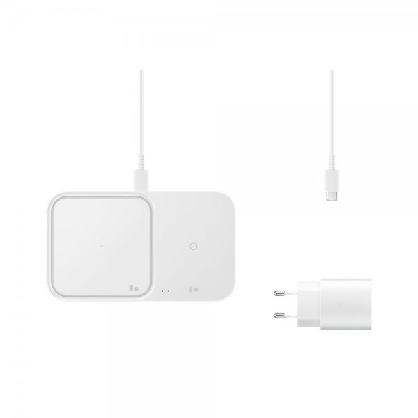 Samsung alkuperäinen langaton Super Fast Wireless Charger Duo 15W -laturi, valkoinen