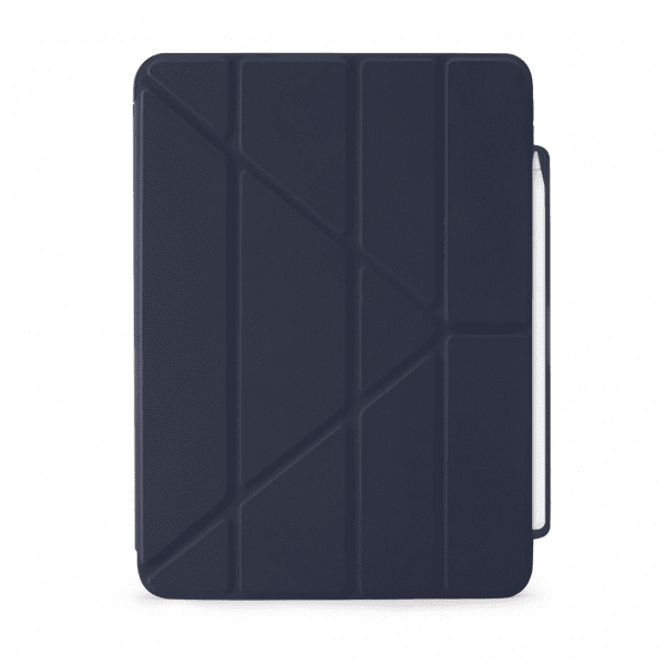 Pipetto iPad Air 11 (M2/M3/M4) -kotelo Origami No3 Pencil Case, tummansininen