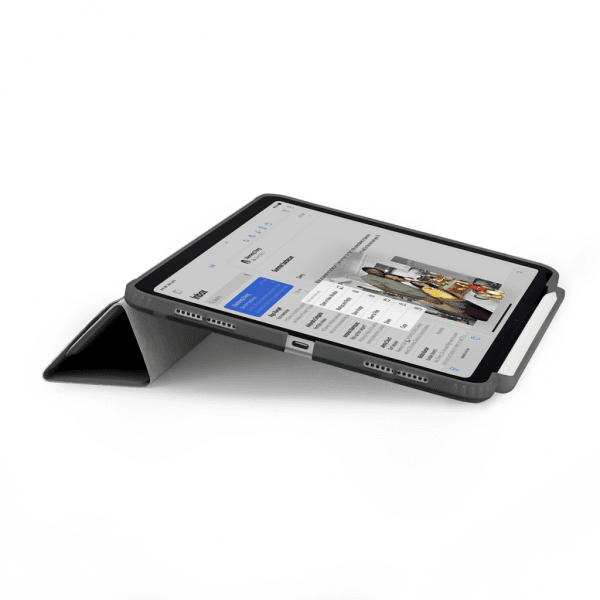 Pipetto iPad Air 11 (M2/M3/M4) -suojakotelo Origami No3 Pencil Case, harmaa