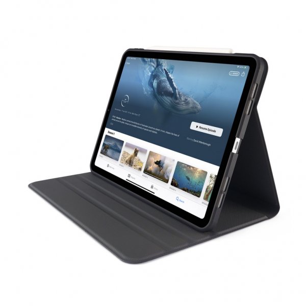 Pipetto iPad Air 11 (M2/M3/M4) -suojakotelo Origami No5 Rotating Folio Case, musta