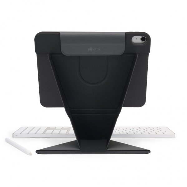 Pipetto iPad Air 13 (M2/M3/M4) -suojakotelo Origami No6 Stand, musta