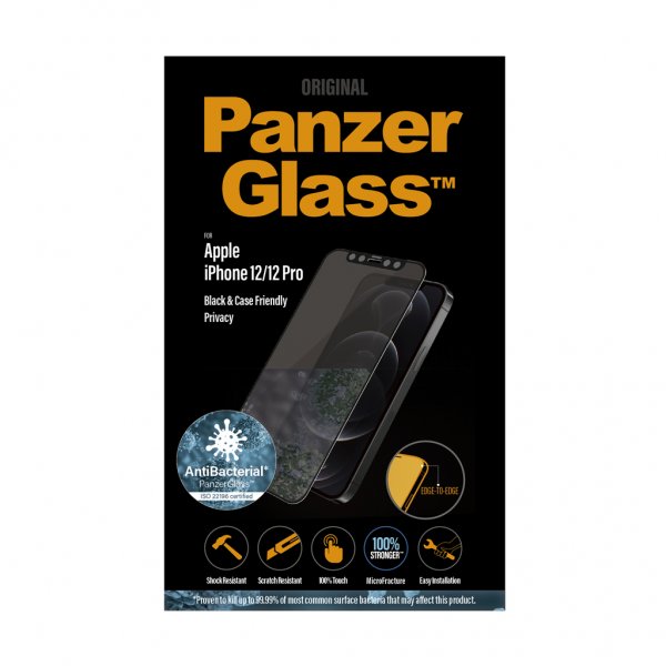 PanzerGlass iPhone 12/iPhone 12 Pro Näytönsuoja Edge-to-Edge Privacy