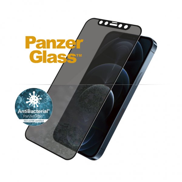 PanzerGlass iPhone 12 Pro Max -näytönsuoja reunoilta reunoille (tietosuoja)