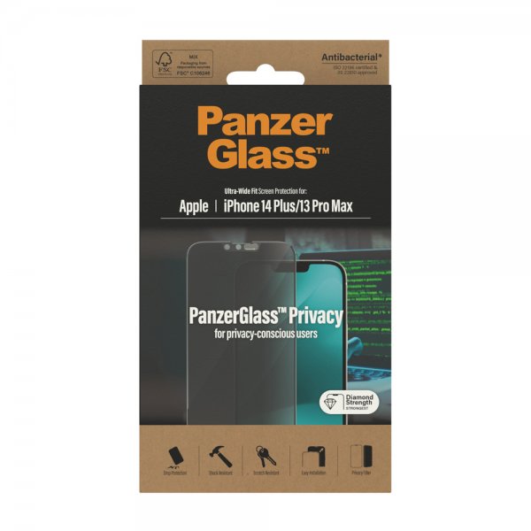 PanzerGlass iPhone 13 Pro Max/iPhone 14 Plus näytönsuoja Ultra-Wide Fit Privacy