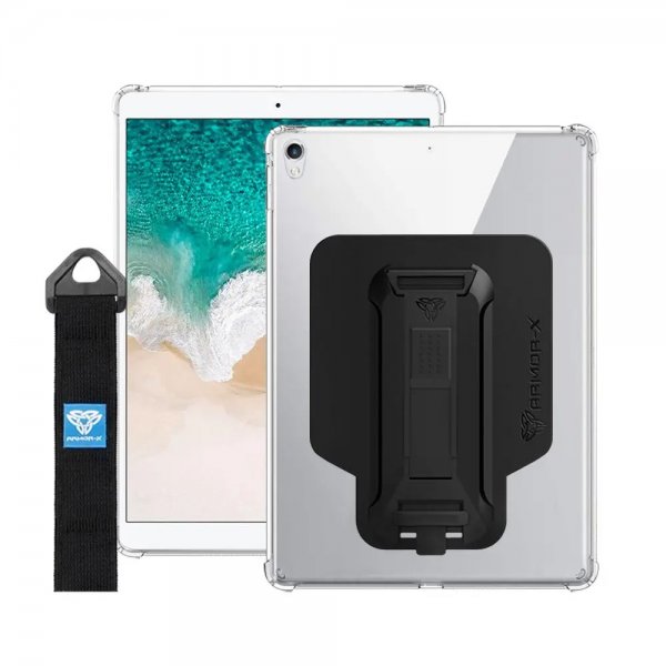 Armor-X Shockproof iPad 10.2 Suojakuori Läpinäkyvä Musta