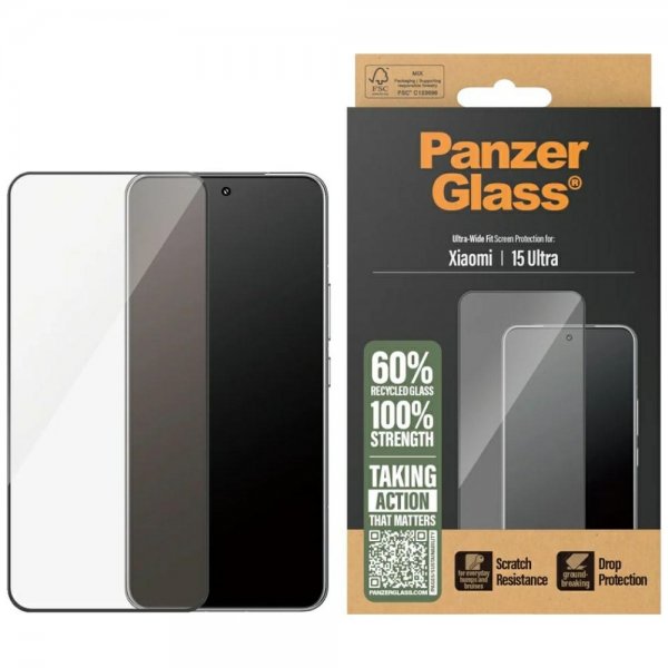 PanzerGlass Xiaomi 15 Ultra -näytönsuoja Ultra-Wide Fit