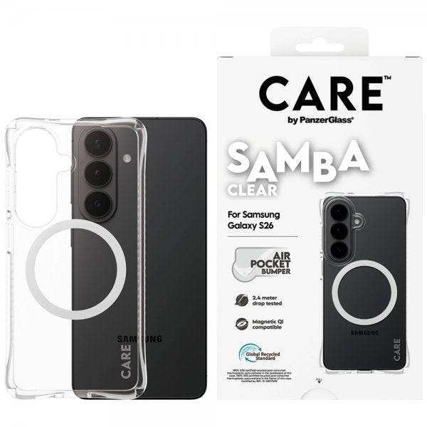 CARE by PanzerGlass Samsung Galaxy S26 -kuori Samba MagSafe läpinäkyvä