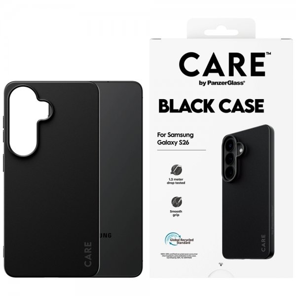 CARE by PanzerGlass Samsung Galaxy S26 TPU-suojakuori, musta