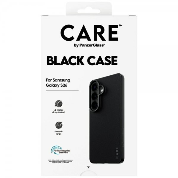 CARE by PanzerGlass Samsung Galaxy S26 TPU-suojakuori, musta