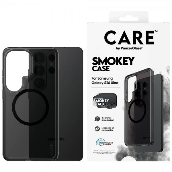 CARE by PanzerGlass Samsung Galaxy S26 Ultra Kuori Smokey MagSafe Musta