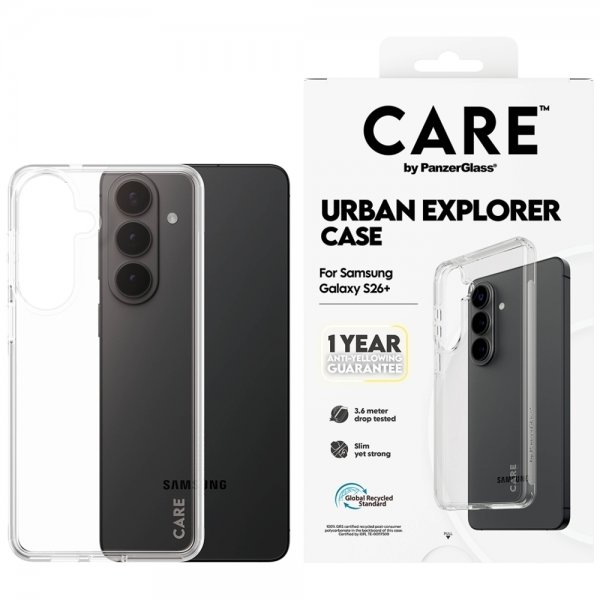 CARE by PanzerGlass Samsung Galaxy S26 Plus Urban Explorer -suojakuori, läpinäkyvä