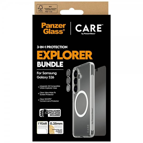 PanzerGlass Samsung Galaxy S26 3-in-1-suojauspaketti