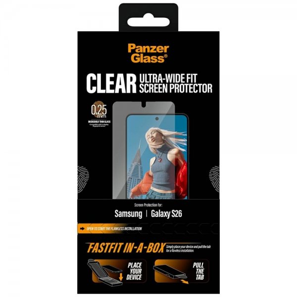 PanzerGlass Samsung Galaxy S26 Näytönsuoja Fastfit In-a-Box