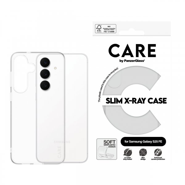 CARE by PanzerGlass Samsung Galaxy S25 FE Kuori Slim X-Ray Läpinäkyvä