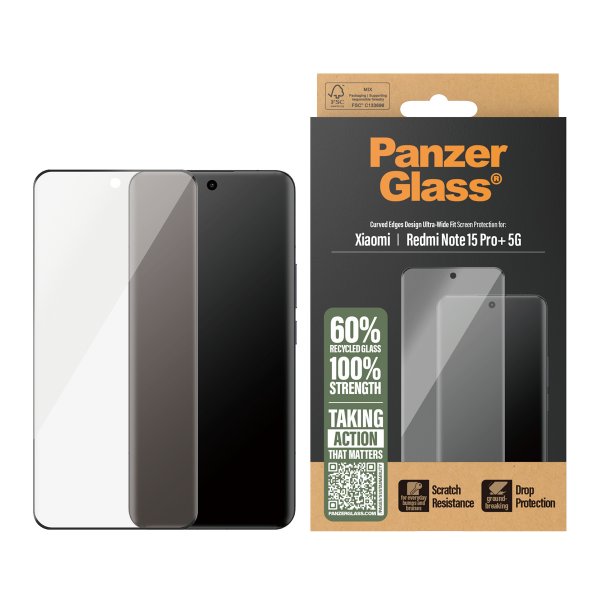 PanzerGlass Xiaomi Redmi Note 15 Pro Plus 5G -näytönsuoja Ultra-Wide Fit