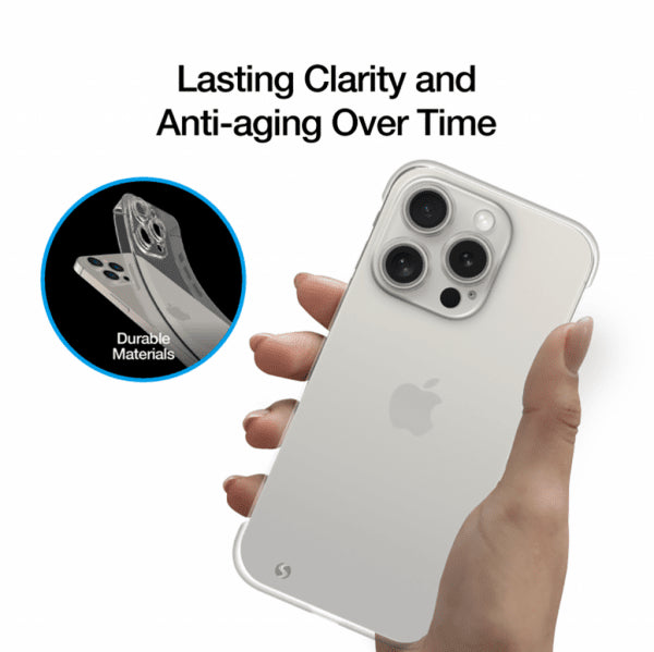 Just Mobile iPhone 15 Pro Max -suojakuori TENC Slim Fit Frost