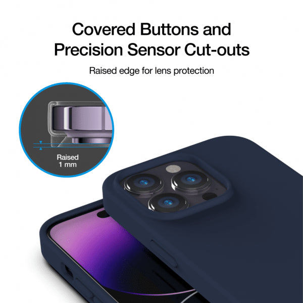 Just Mobile iPhone 14 Pro Kuori TENC Silicone MagSafe Sininen