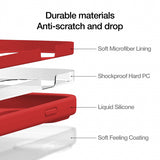 Just Mobile iPhone 14 -suojakuori TENC Silicone MagSafe, punainen