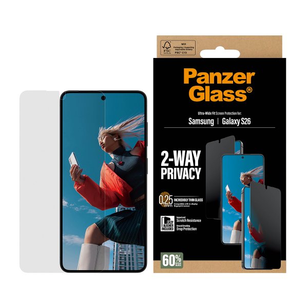 PanzerGlass Samsung Galaxy S26 Näytönsuoja Ultra-Wide Fit Privacy EasyAligner