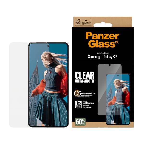 PanzerGlass Samsung Galaxy S26 Näytönsuoja Ultra-Wide Fit EasyAligner
