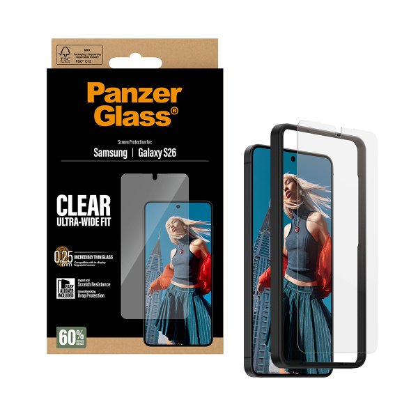 PanzerGlass Samsung Galaxy S26 Näytönsuoja Ultra-Wide Fit EasyAligner