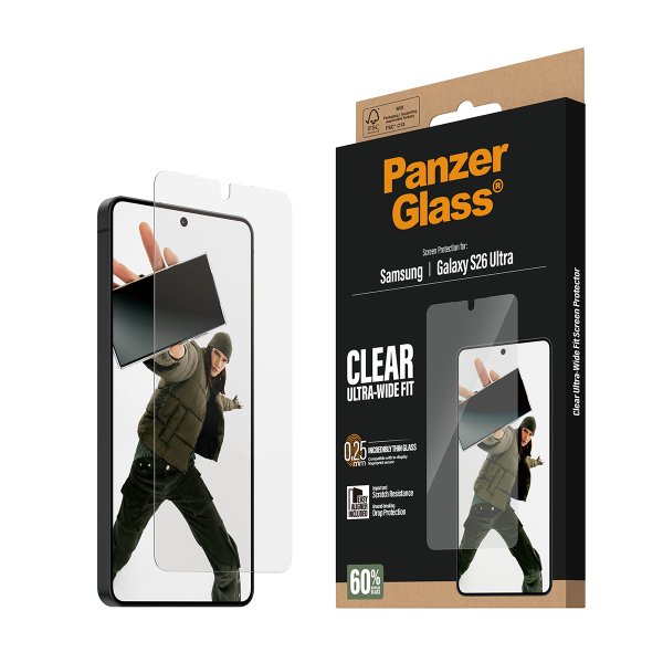 PanzerGlass Samsung Galaxy S26 Ultra -näytönsuoja Ultra-Wide Fit EasyAligner