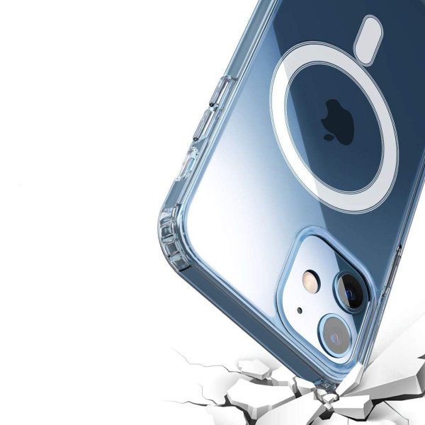 iPhone 12 Mini Kuori TPU MagSafe Iskunvaimennus Läpinäkyvä