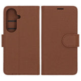 Samsung Galaxy S26 Plus -suojakotelo jalustalla, ruskea