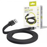 Mobile Origin Litteä Kaapeli Magneettinen USB-A–USB-C 1m Musta