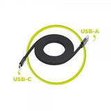 Mobile Origin Litteä Kaapeli Magneettinen USB-A–USB-C 1m Musta
