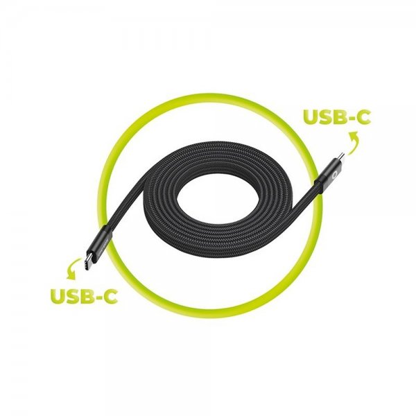 Mobile Origin Litteä Kaapeli Magneettinen USB-C–USB-C 1m Musta