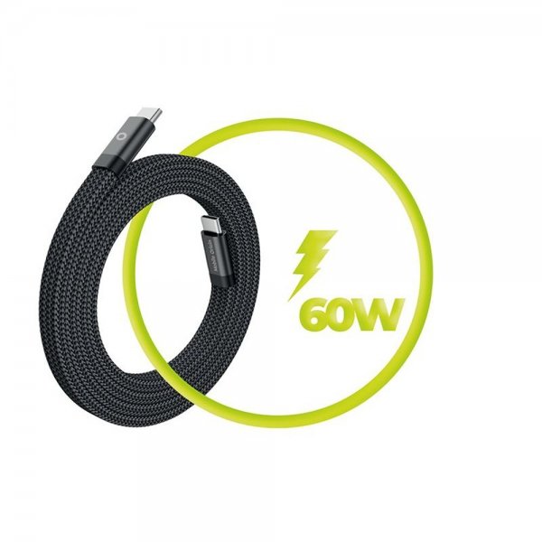 Mobile Origin Litteä Kaapeli Magneettinen USB-C–USB-C 1m Musta