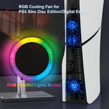 JYS PlayStation 5 Slim -jäähdytystuuletin RGB