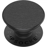 Popsockets PopGrip Premium Pebbled Vegan Leather, musta